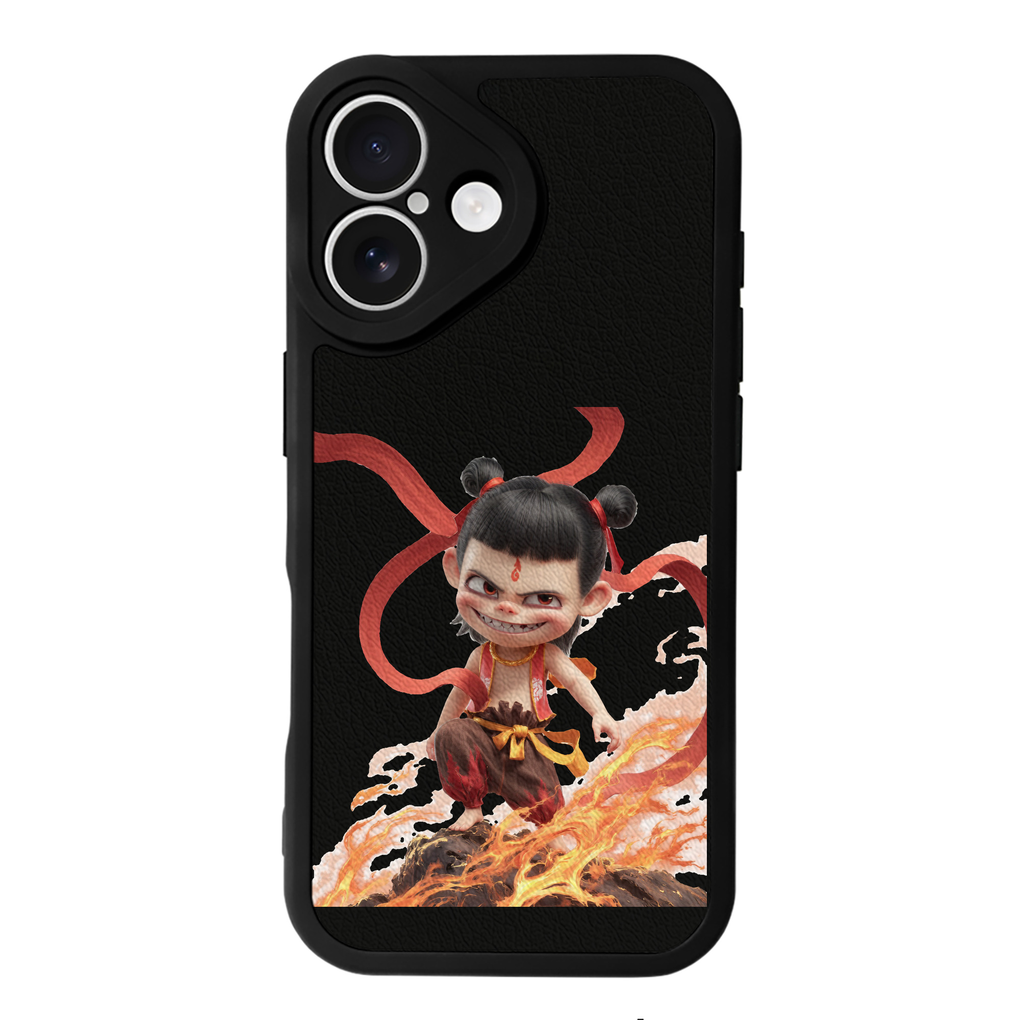 （画像用） Ne Zha 2 ナタ 魔童の大暴れ 【iPhone 16シリーズ対応】シリコンスマホケース（レザー調） 材質：シリコン